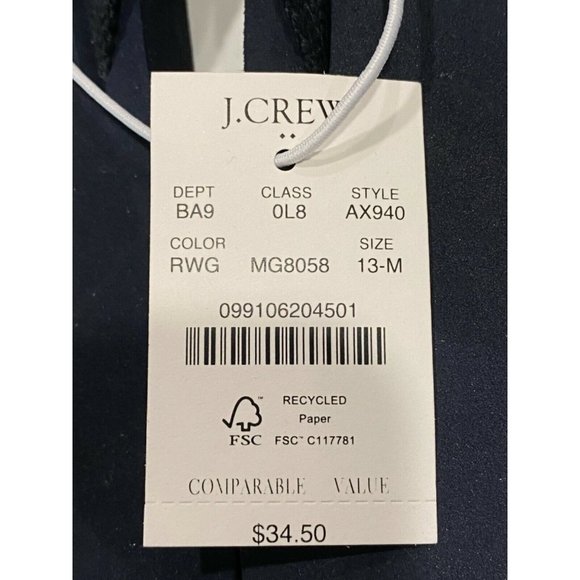 NWT J CREW Men's Flip Flops Sz 13 Blue - Picture 6 of 6